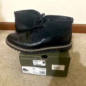 Mens 11.5M Black Leather Timberland Britton Hill Chukka